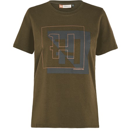 Tee Shirt Manches Courtes Femme Harkila Mc H-Logo - Willow Green