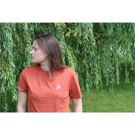 TEE SHIRT MANCHES COURTES FEMME LE PAIRON BÉCASSIER - CORAIL