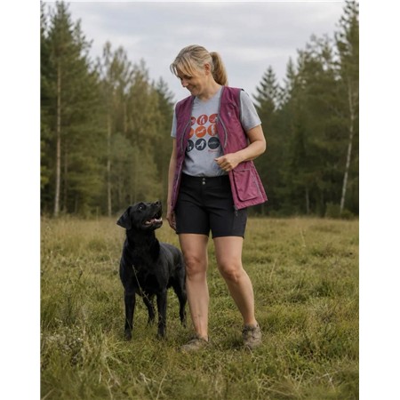TEE SHIRT MANCHES COURTES FEMME PINEWOOD DOG SPORTS - L.GREY MEL ACTIVITY