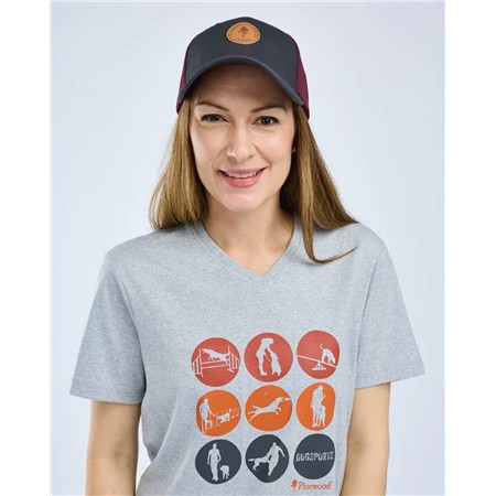 TEE SHIRT MANCHES COURTES FEMME PINEWOOD DOG SPORTS - L.GREY MEL ACTIVITY