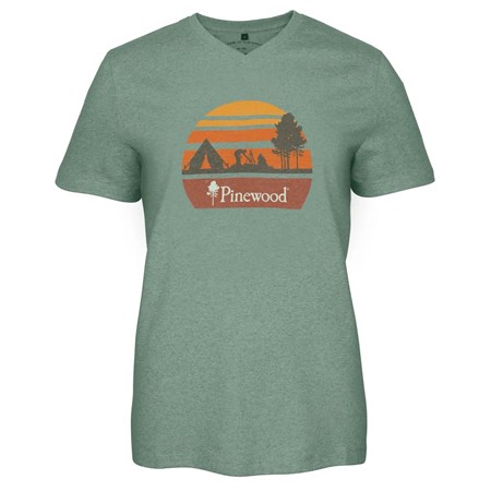 Tee Shirt Manches Courtes Femme Pinewood Finnveden Recycled Outdoor - Aquagr.Mel Campsite