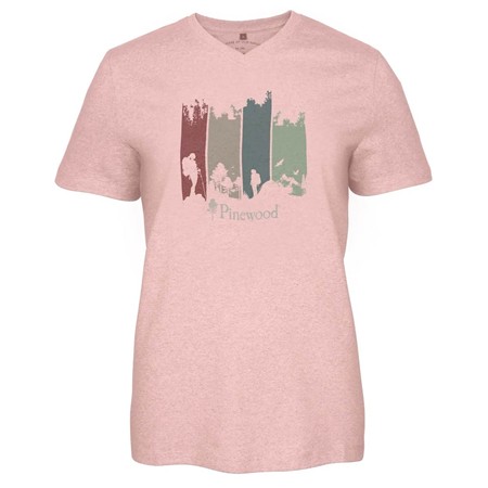 Tee Shirt Manches Courtes Femme Pinewood Finnveden Recycled Outdoor - D.Pink Mel Adventure