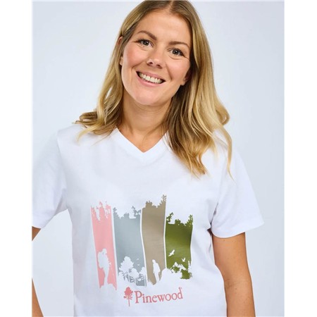 TEE SHIRT MANCHES COURTES FEMME PINEWOOD FINNVEDEN RECYCLED OUTDOOR - WHITEMEL ADVENTURE