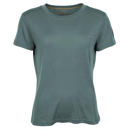 Tee Shirt Manches Courtes Femme Pinewood Merino W - Bleu