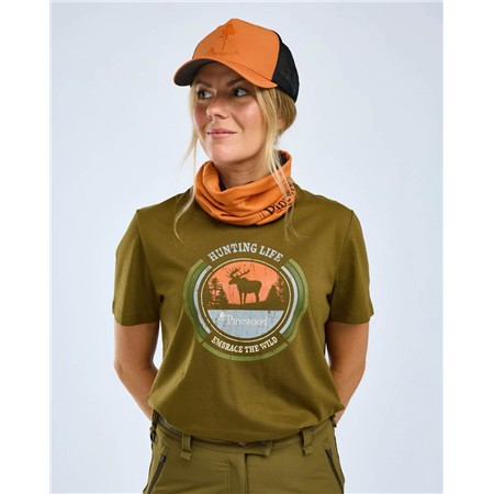 TEE SHIRT MANCHES COURTES FEMME PINEWOOD MOOSE - H.OLIVE