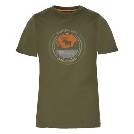 Tee Shirt Manches Courtes Femme Pinewood Moose - H.Olive