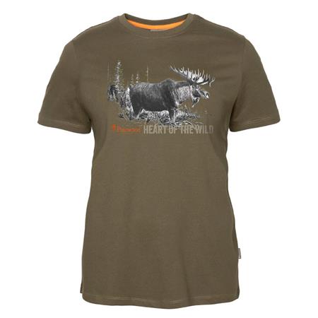 TEE SHIRT MANCHES COURTES FEMME PINEWOOD MOOSE - MARRON