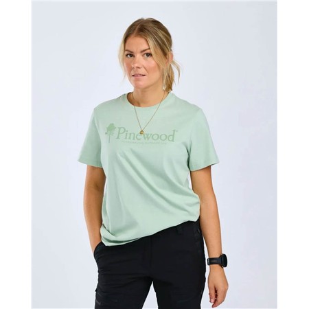 TEE SHIRT MANCHES COURTES FEMME PINEWOOD OUTDOOR LIFE - FROSTY GREEN