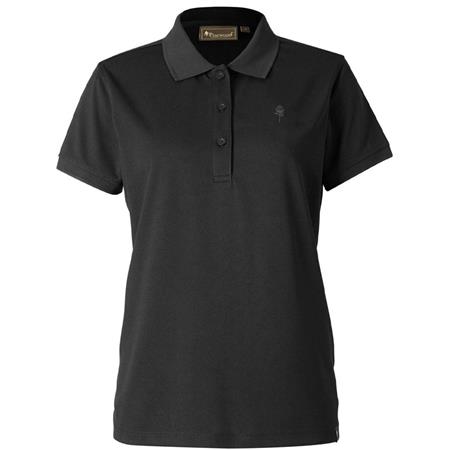 Tee Shirt Manches Courtes Femme Pinewood Ramsey Polo - Noir