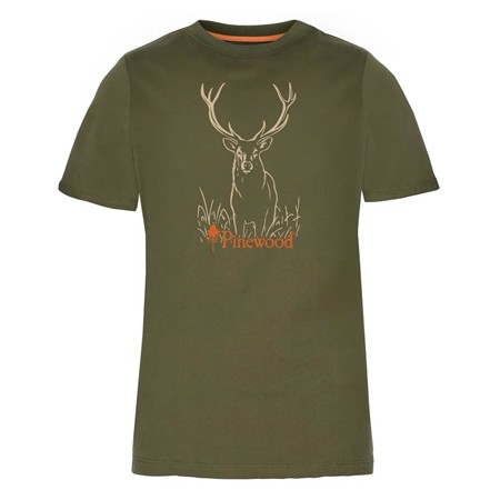 Tee Shirt Manches Courtes Femme Pinewood Red Deer - Green -26