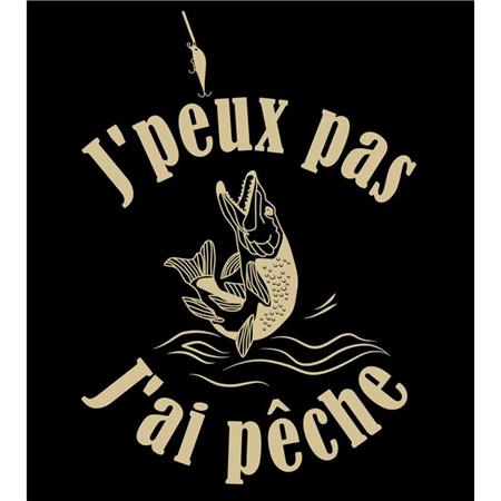 TEE SHIRT MANCHES COURTES HOMME BARTAVEL NATURE J'PEUX PAS J'AI PÊCHE - NOIR