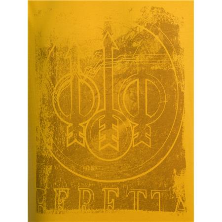 TEE-SHIRT MANCHES COURTES HOMME BERETTA LOGO - SAFFRON YELLOW