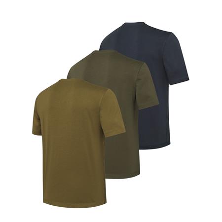 TEE-SHIRT MANCHES COURTES HOMME BERETTA SET OF 3 CORPORATE TS - GREEN STONE/EBONY/FDE