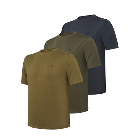 Tee-Shirt Manches Courtes Homme Beretta Set Of 3 Corporate Ts - Green Stone/Ebony/Fde