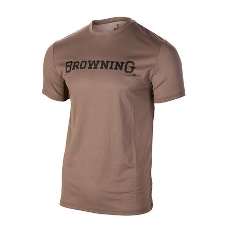 TEE SHIRT MANCHES COURTES HOMME BROWNING TEAMSPIRIT - MARRON FONCÉ