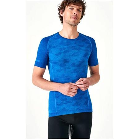 Tee Shirt Manches Courtes Homme Damart Dynamic Climatyl - Bleu