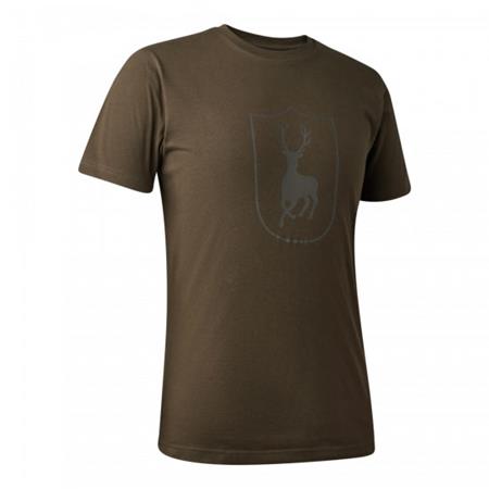 Tee Shirt Manches Courtes Homme Deerhunter Logo - Kaki
