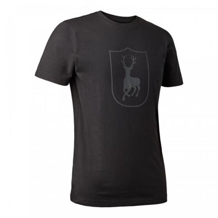 Tee Shirt Manches Courtes Homme Deerhunter Logo - Noir