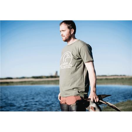 TEE SHIRT MANCHES COURTES HOMME GABION UNLIMITED -  KAKI