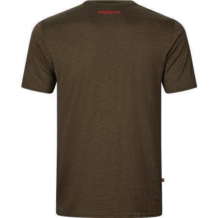 TEE SHIRT MANCHES COURTES HOMME HARKILA GAME S/S - WILLOW GREEN MOOSE