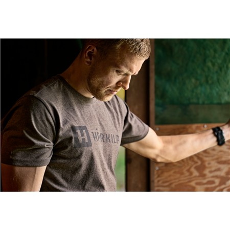 TEE SHIRT MANCHES COURTES HOMME HARKILA MC IDENTITY - BROWN MELANGE
