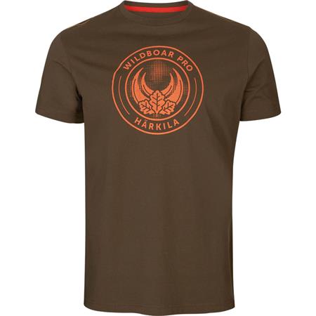 Tee Shirt Manches Courtes Homme Harkila Wildboar Pro S/S T-Shirt 2-Pack - Vert/Marron - Par 2