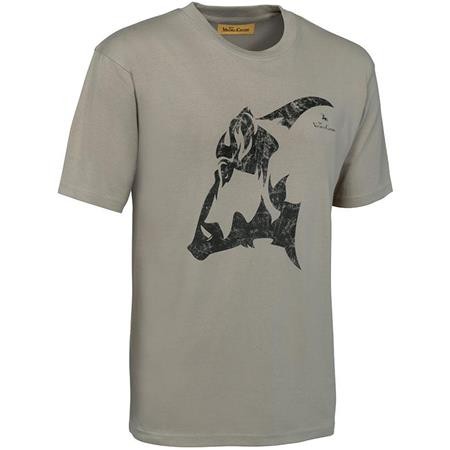 Tee Shirt Manches Courtes Homme Imprime Ligne Verney-Carron - Beige