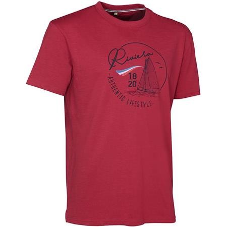 Tee Shirt Manches Courtes Homme Ligne Verney-Carron Riviera - Rouge