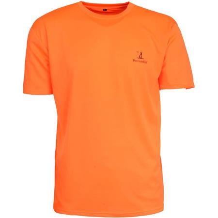Tee Shirt Manches Courtes Homme Percussion Chasse - Orange
