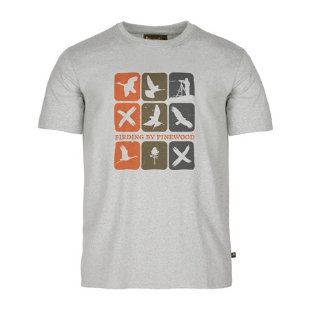 Tee Shirt Manches Courtes Homme Pinewood Birding - L.Grey Mel Combo