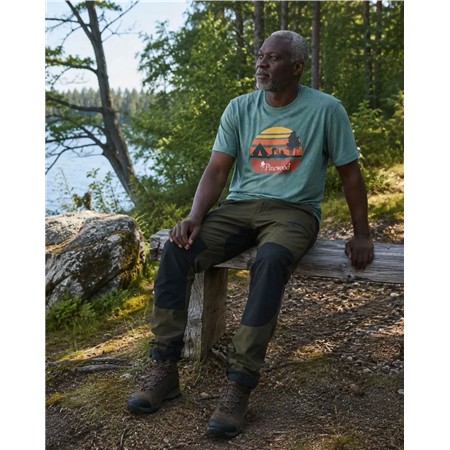 TEE SHIRT MANCHES COURTES HOMME PINEWOOD FINNVEDEN RECYCLED OUTDOOR - AQUAGR.MEL CAMPSITE