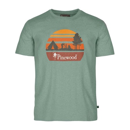 Tee Shirt Manches Courtes Homme Pinewood Finnveden Recycled Outdoor - Aquagr.Mel Campsite