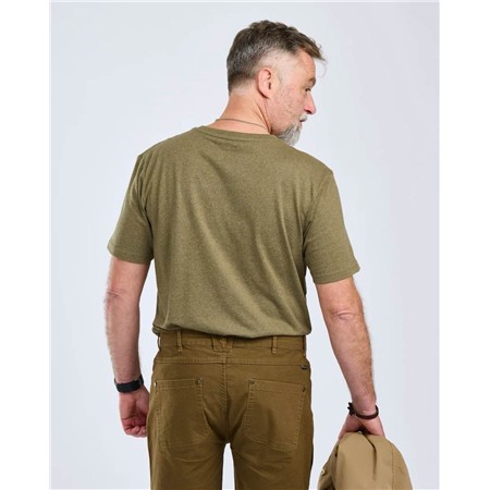 TEE SHIRT MANCHES COURTES HOMME PINEWOOD FINNVEDEN RECYCLED OUTDOOR - OLIVE MEL CAMPSITE