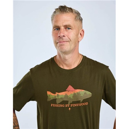 TEE SHIRT MANCHES COURTES HOMME PINEWOOD FISH - GREEN