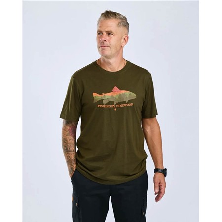 TEE SHIRT MANCHES COURTES HOMME PINEWOOD FISH - GREEN