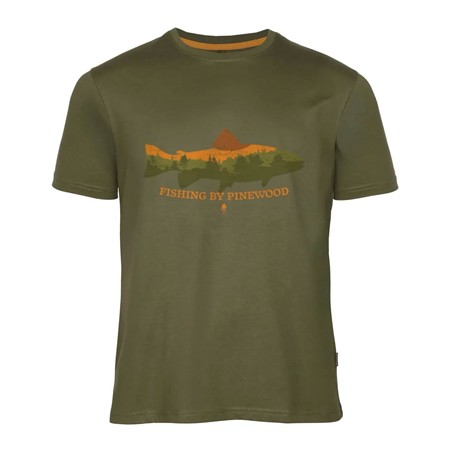 Tee Shirt Manches Courtes Homme Pinewood Fish - Green