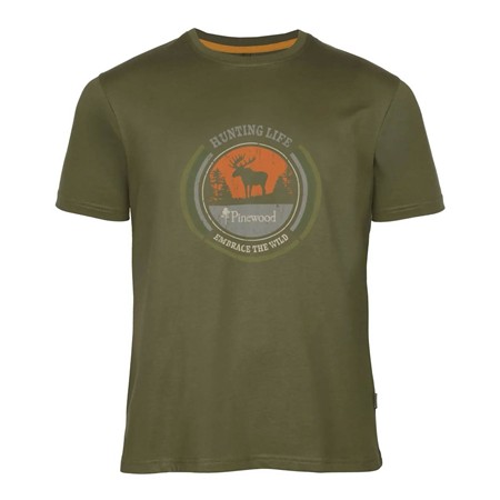 Tee Shirt Manches Courtes Homme Pinewood Moose - H.Olive