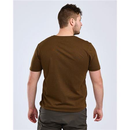 TEE SHIRT MANCHES COURTES HOMME PINEWOOD MOOSE - MARRON