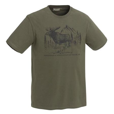 Tee Shirt Manches Courtes Homme Pinewood Moose - Vert