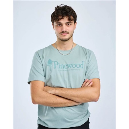 TEE SHIRT MANCHES COURTES HOMME PINEWOOD OUTDOOR LIFE - AQUA GREY