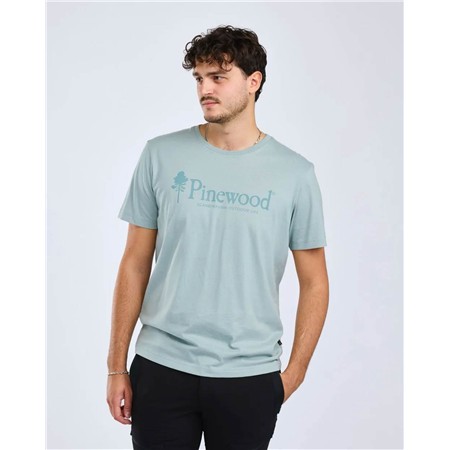 TEE SHIRT MANCHES COURTES HOMME PINEWOOD OUTDOOR LIFE - AQUA GREY