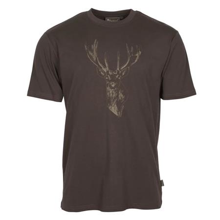 TEE SHIRT MANCHES COURTES HOMME PINEWOOD RED DEER - MARRON