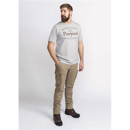 TEE SHIRT MANCHES COURTES HOMME PINEWOOD SAVE WATER - GRIS