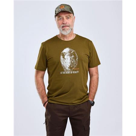 TEE SHIRT MANCHES COURTES HOMME PINEWOOD WILD BOAR - OLIVE