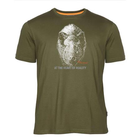 Tee Shirt Manches Courtes Homme Pinewood Wild Boar - Olive