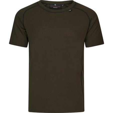 TEE-SHIRT MANCHES COURTES HOMME SEELAND APEX MÉRINOS - PINE GREEN