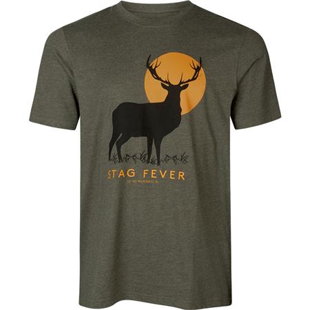 Tee Shirt Manches Courtes Homme Seeland Stag Fever - Vert