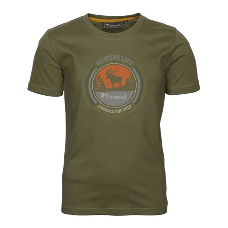 Tee Shirt Manches Courtes Junior Pinewood Moose - H.Olive