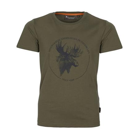 TEE SHIRT MANCHES COURTES JUNIOR PINEWOOD MOOSE - OLIVE