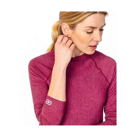 TEE SHIRT MANCHES LONGUES FEMME DAMART COMFORT THERMOLACTYL 3 COL ROND - ROSE